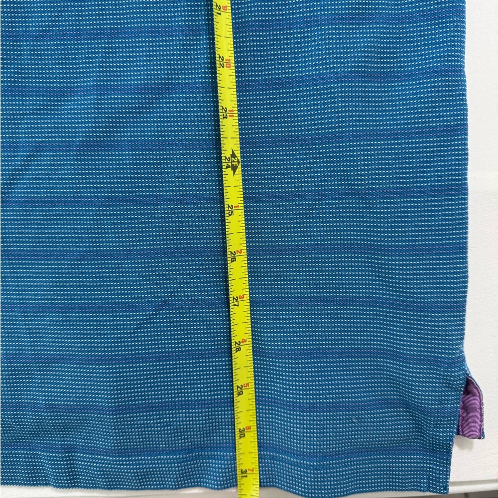 Brooks Brothers Men's Performance Polo Shirt Blue Striped Short Sleeve XL Preppy - Picture 7 of 9